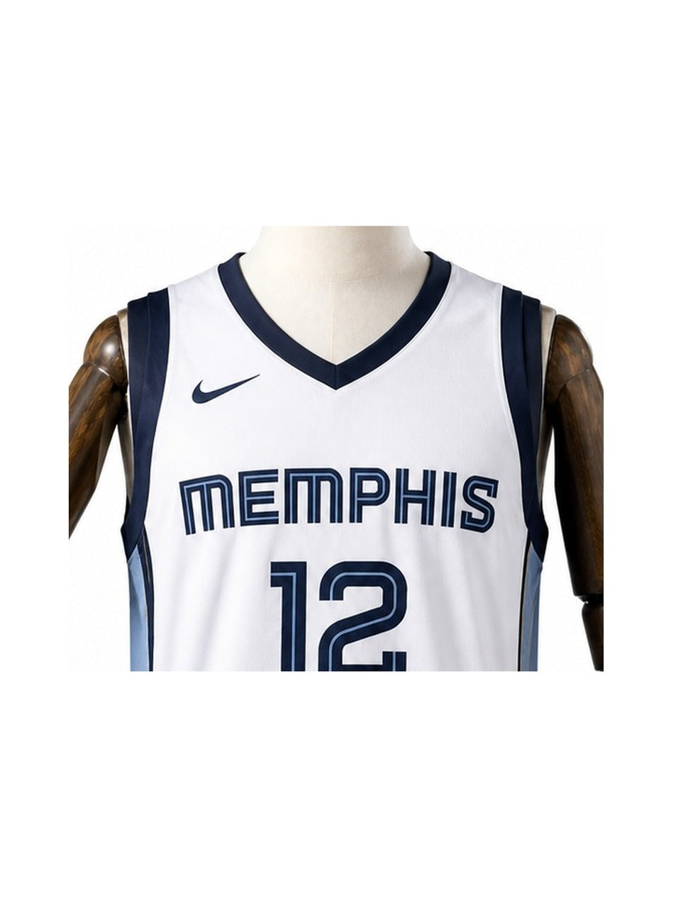 Camiseta NBA Memphis Grizzlies - 1ª Camisa (Home) detalhe escudo fundo branco padronizado