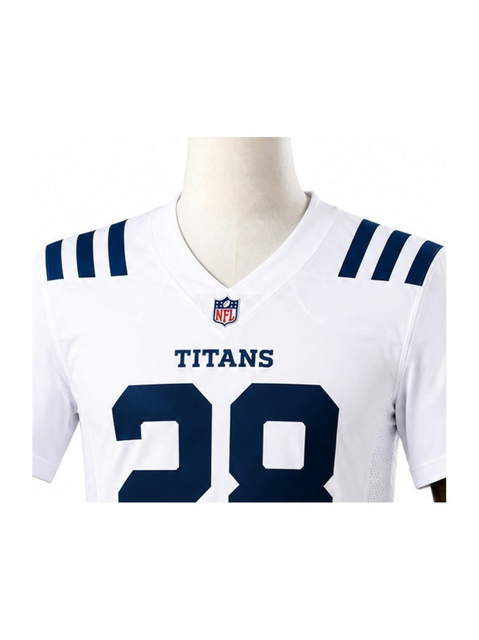 Camisa Indianapolis Colts Away (Visitante) NFL detalhe escudo manequim fundo branco