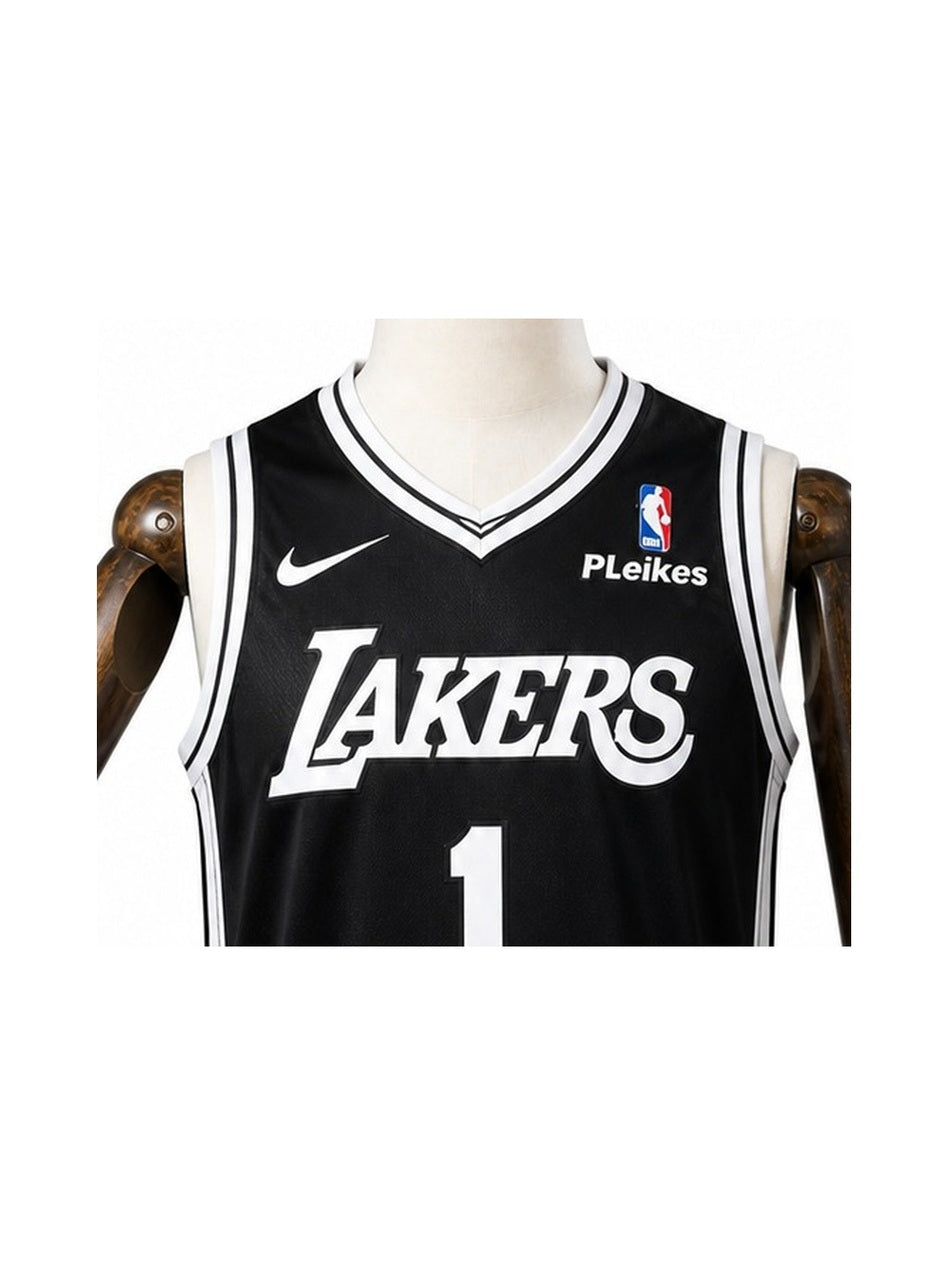 Camiseta NBA Brooklyn Nets - 1ª Camisa (Home) detalhe escudo fundo branco padronizado