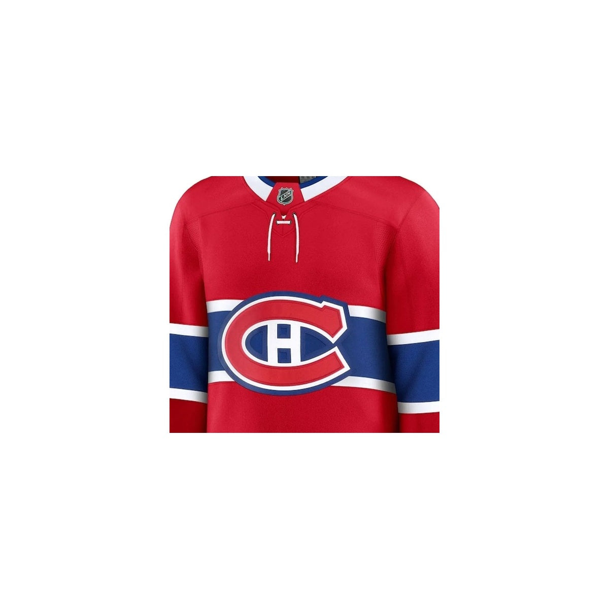 Montreal Canadiens NHL Jersey – Home & Away detalhe escudo real web fundo branco
