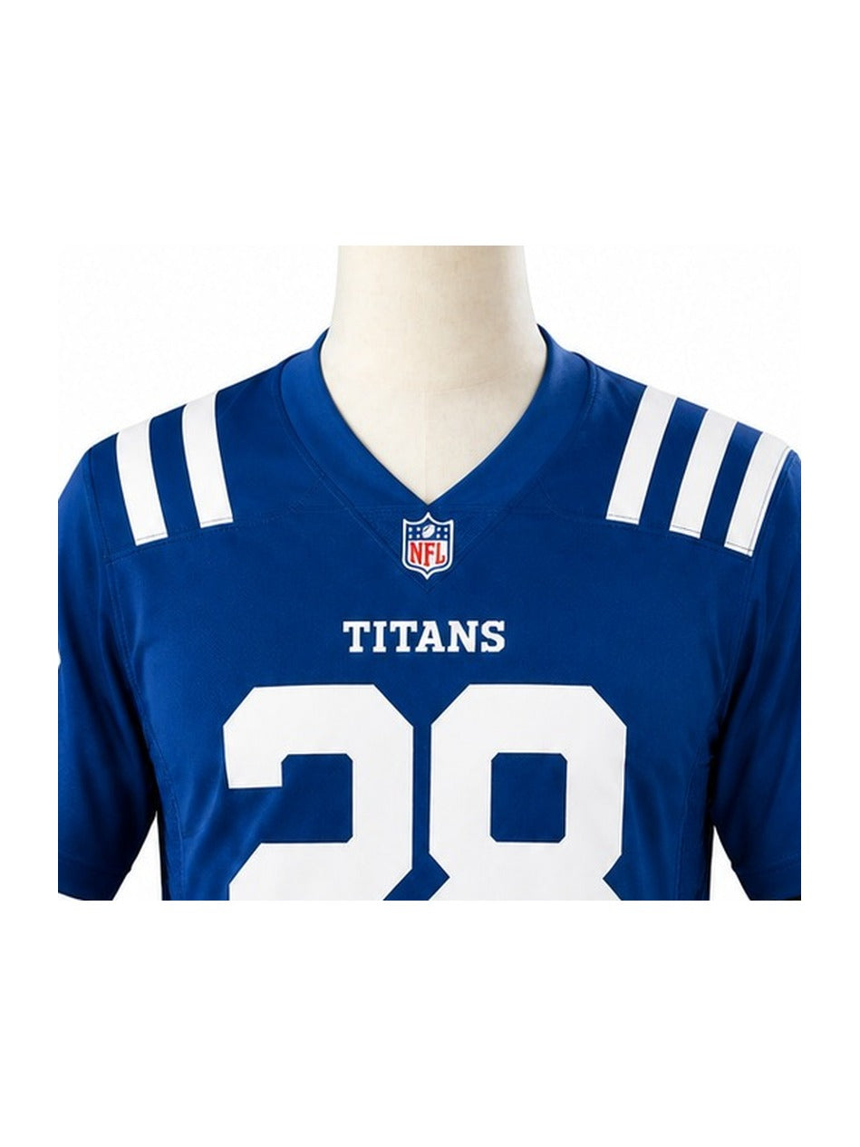 Camisa Indianapolis Colts Home (Titular) NFL detalhe escudo manequim fundo branco