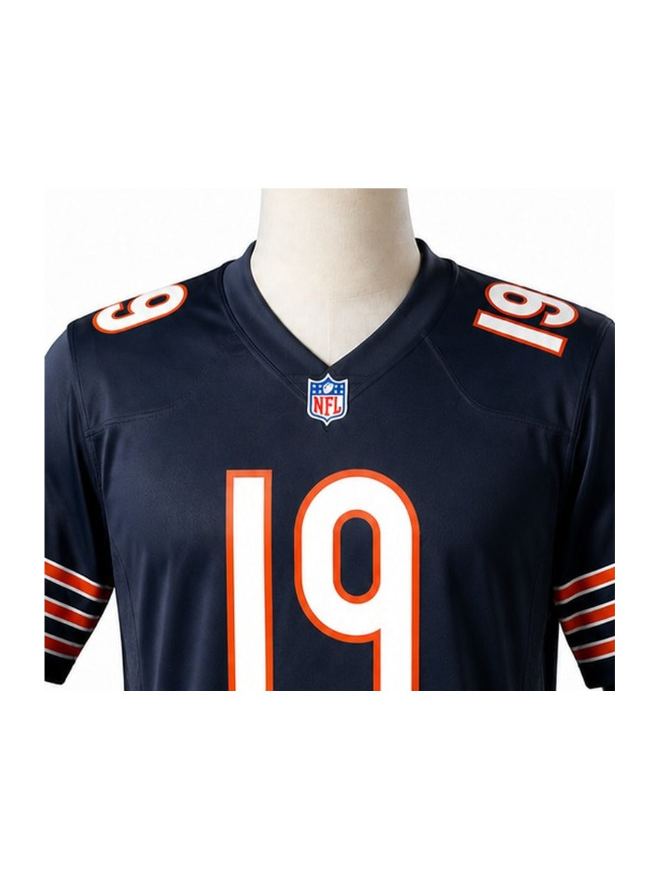 Camisa Chicago Bears Home (Titular) NFL detalhe escudo manequim fundo branco