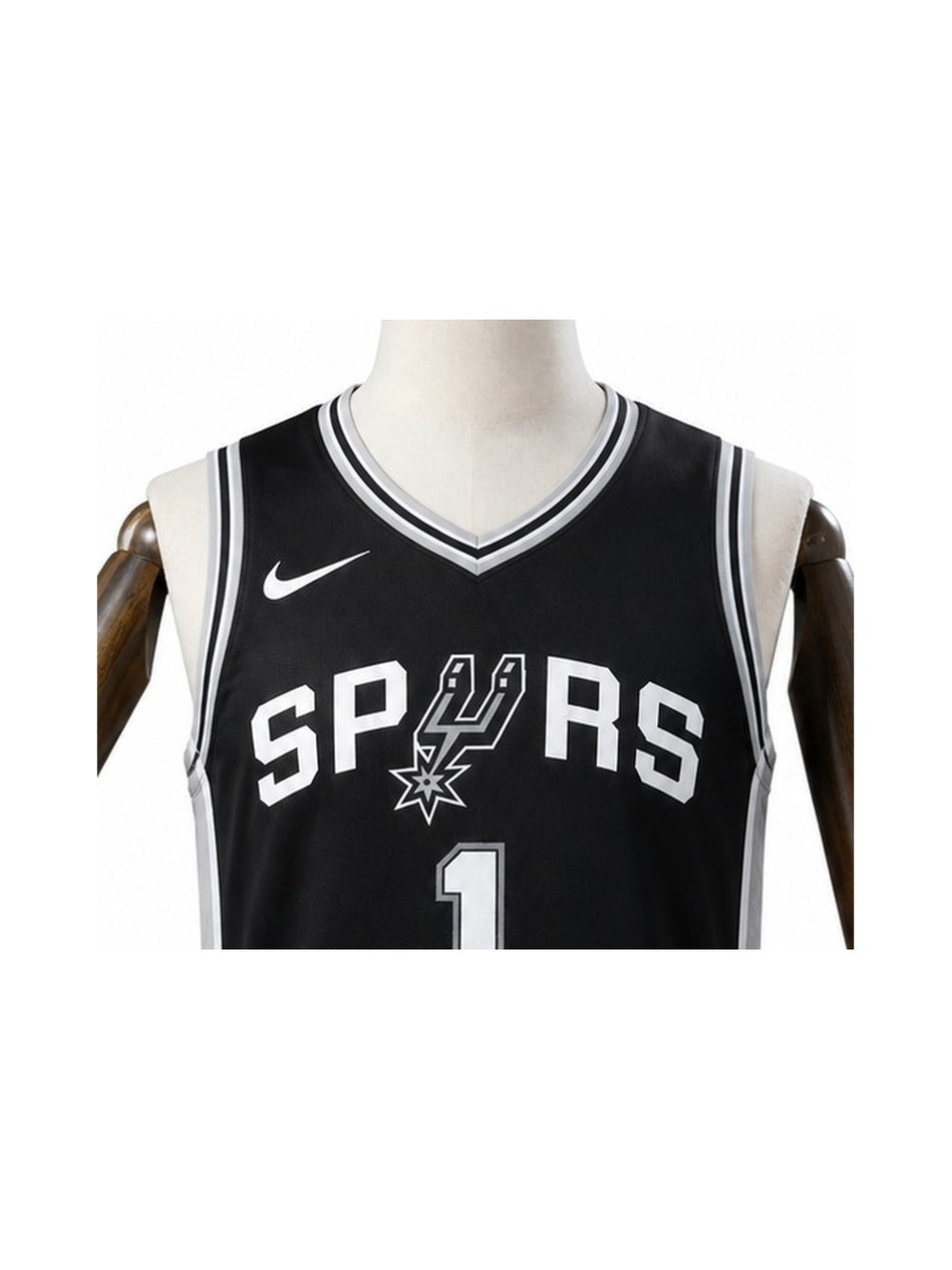 Camiseta NBA San Antonio Spurs - 1ª Camisa (Home) detalhe escudo fundo branco padronizado