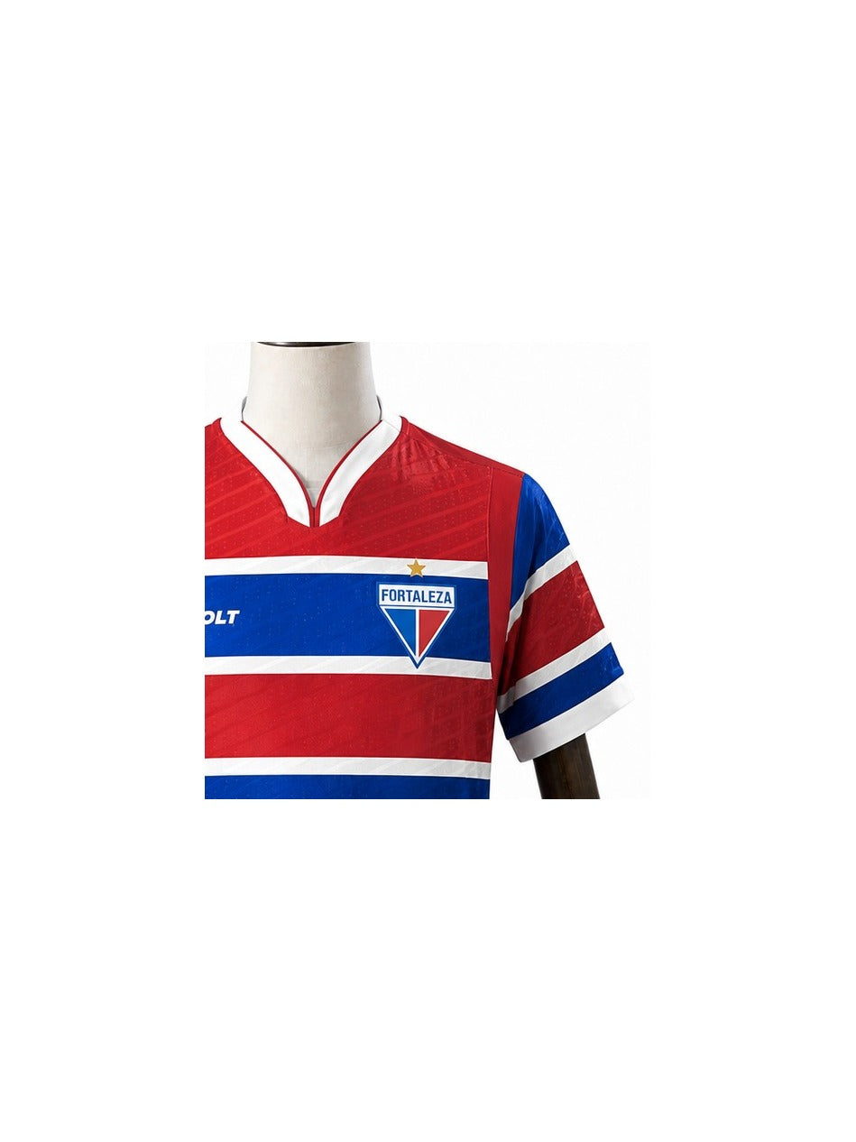 Camisa Fortaleza – 1º Uniforme Jogador 2026/2027 detalhe escudo fundo branco padronizado