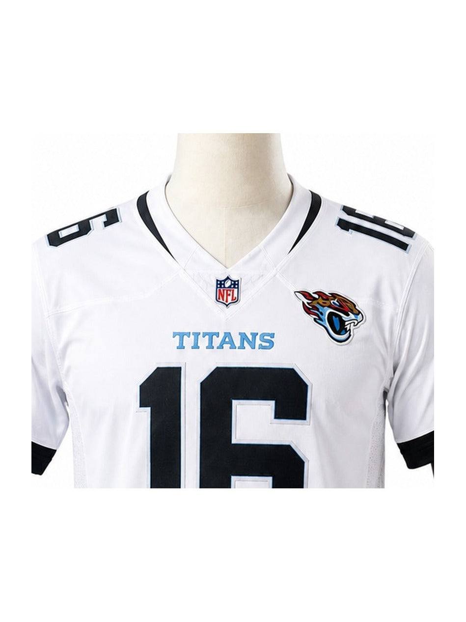 Camisa Jacksonville Jaguars Away (Visitante) NFL detalhe escudo manequim fundo branco
