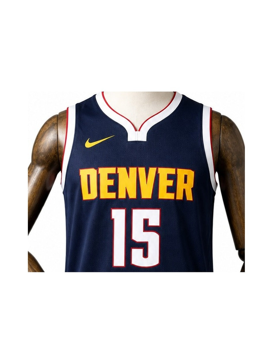 Camiseta NBA Denver Nuggets - 1ª Camisa (Home) detalhe escudo fundo branco padronizado