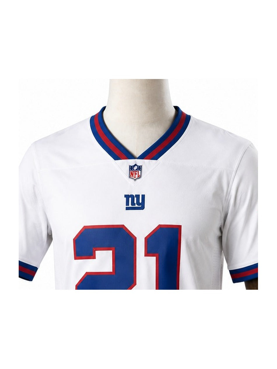Camisa New York Giants Away (Visitante) NFL detalhe escudo manequim fundo branco