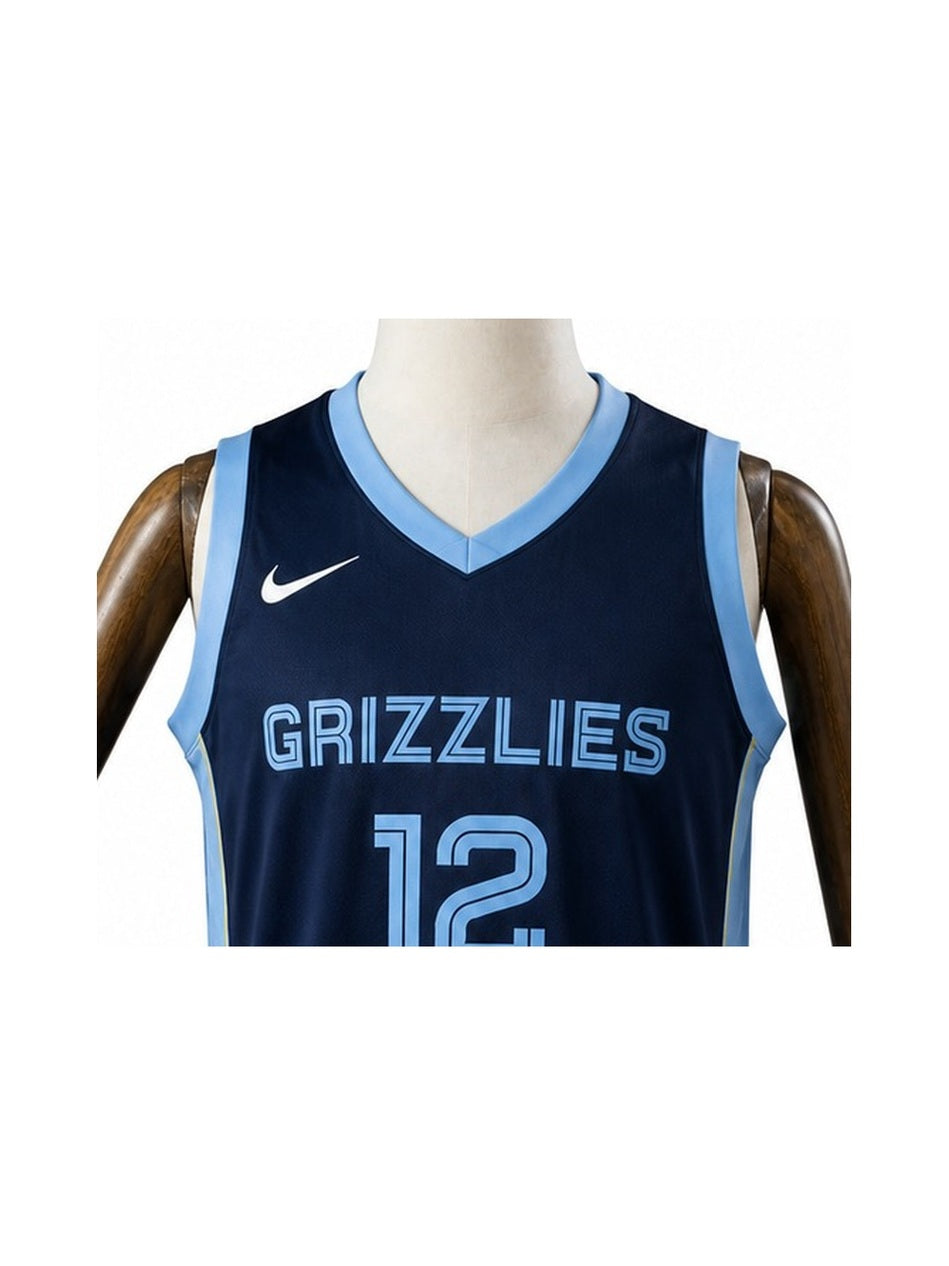 Camiseta NBA Memphis Grizzlies - 2ª Camisa (Away) detalhe escudo fundo branco padronizado
