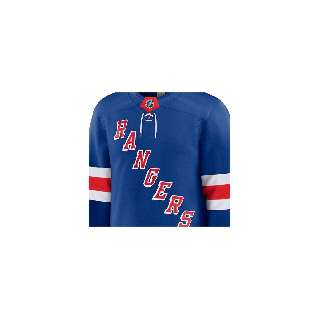 New York Rangers NHL Jersey – Home & Away detalhe escudo real web fundo branco