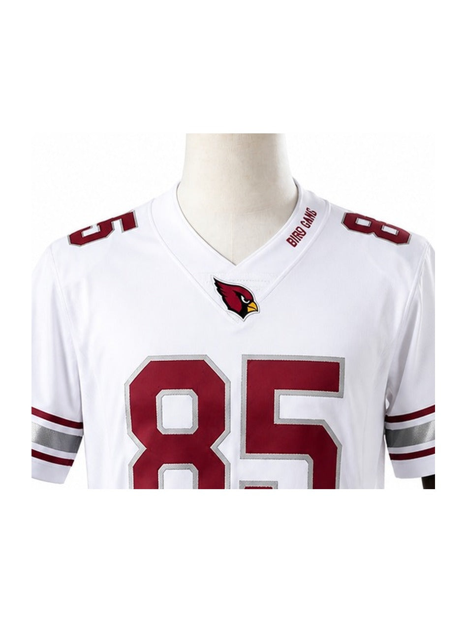 Camisa Arizona Cardinals Home (visitante) NFL detalhe escudo manequim fundo branco