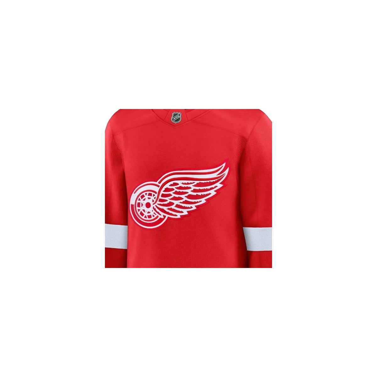 Detroit Red Wings NHL Jersey – Home & Away detalhe escudo real web fundo branco