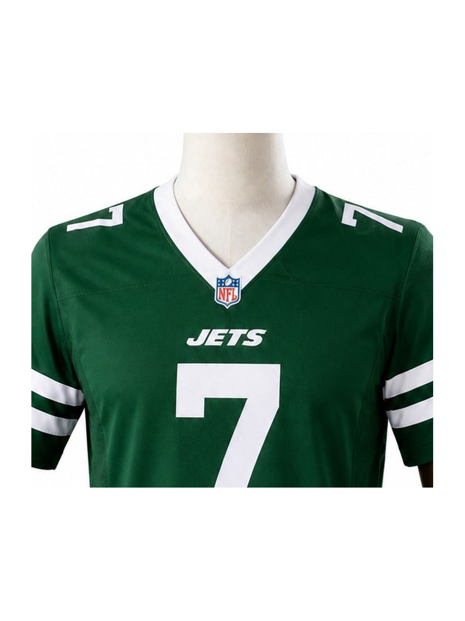 Camisa New York Jets Home (Titular) NFL detalhe escudo manequim fundo branco