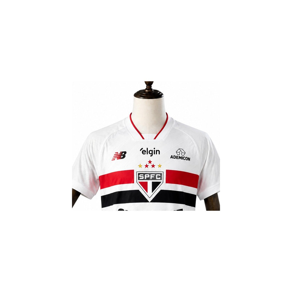 São Paulo 2026/27 Home Player Version Jersey detail wood mannequin white background