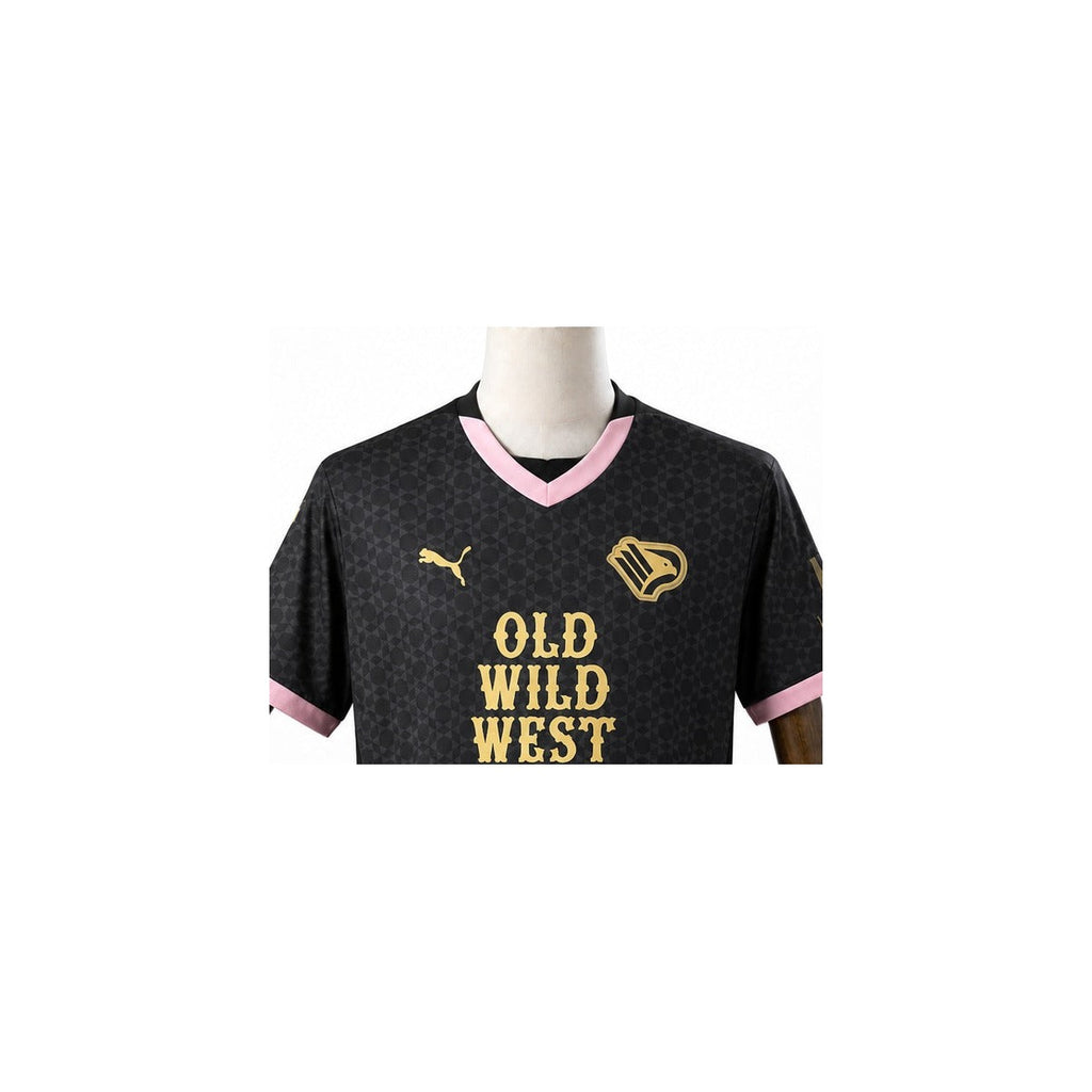 Camisa Palermo - 2º Uniforme Torcedor 2024/25 detalhe escudo manequim fundo branco