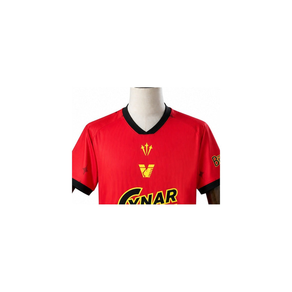 Camisa Venezia - Camisa Red Torcedor 2026/27 detalhe escudo manequim fundo branco