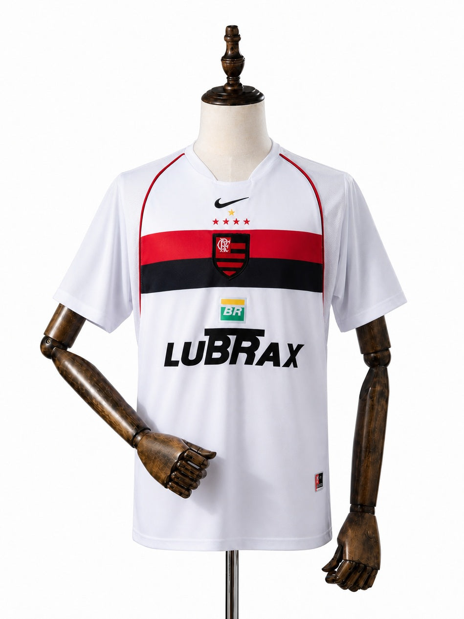 Flamengo 02/03 Away Retro Jersey front wood mannequin white background