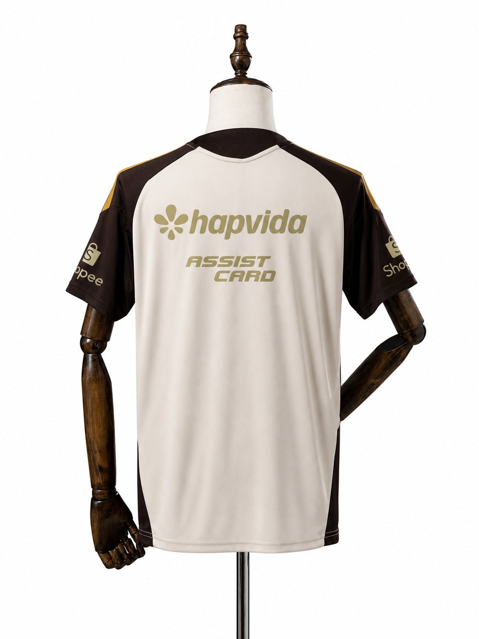 Flamengo 2026/27 All sponsors Training Jersey back wood mannequin white background