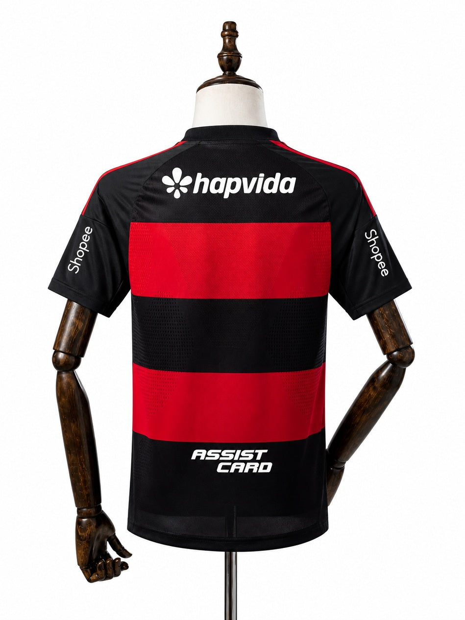 Flamengo 2026/27 Home Jersey Player Edition back wood mannequin white background