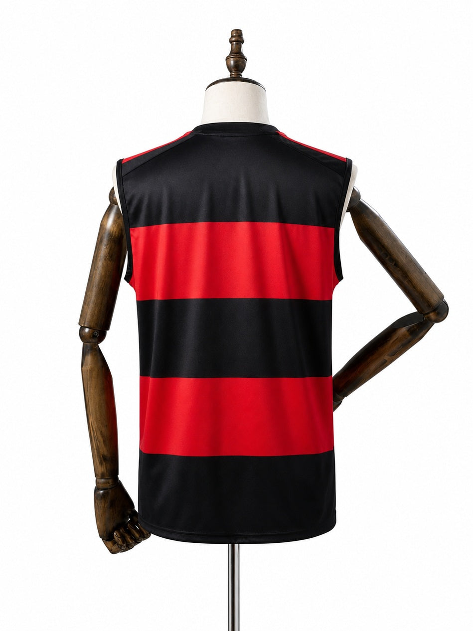 Flamengo 2026/27 Home Sleeveless Jersey back wood mannequin white background