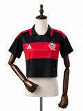 Flamengo 2026/27 Home Women's Crop Top Style front wood mannequin white background