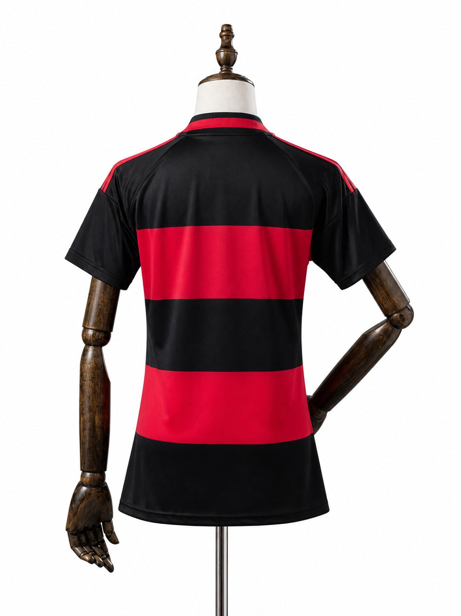 Flamengo 2026/27 Home Women's Jersey back wood mannequin white background