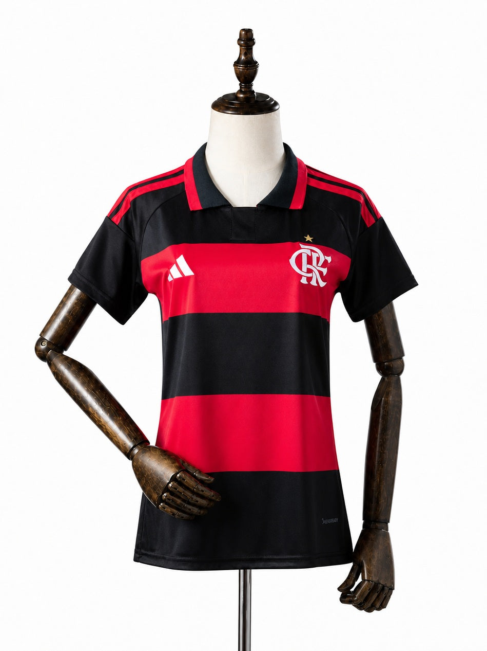 Flamengo 2026/27 Home Women's Jersey front wood mannequin white background