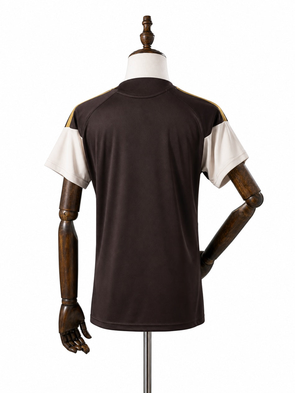Flamengo 2026/27 Jersey Brown back wood mannequin white background