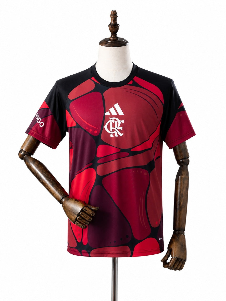 Flamengo 2026/27 Pre-Match Jersey front wood mannequin white background