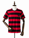 Flamengo 2026/27 Special Edition Red/Black Striped Jersey front wood mannequin white background