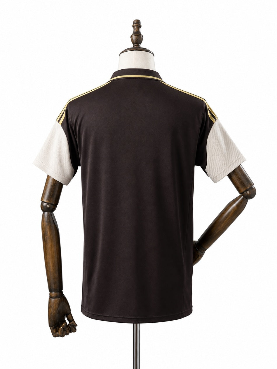 Flamengo 2026/27 Training POLO Shirt Brown back wood mannequin white background