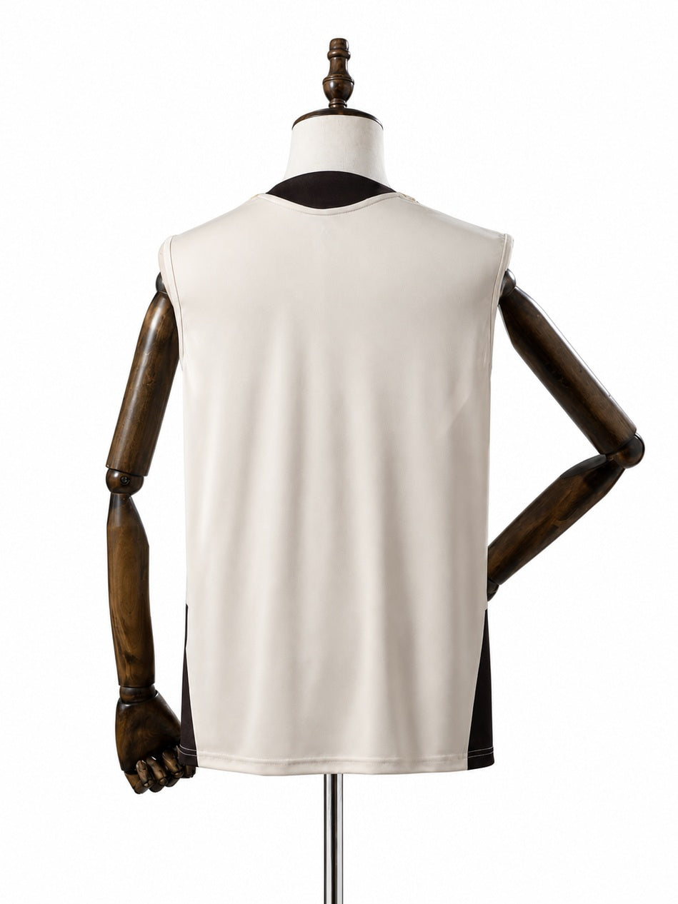 Flamengo 2026/27 Training Sleeveless Jersey Apricot back wood mannequin white background