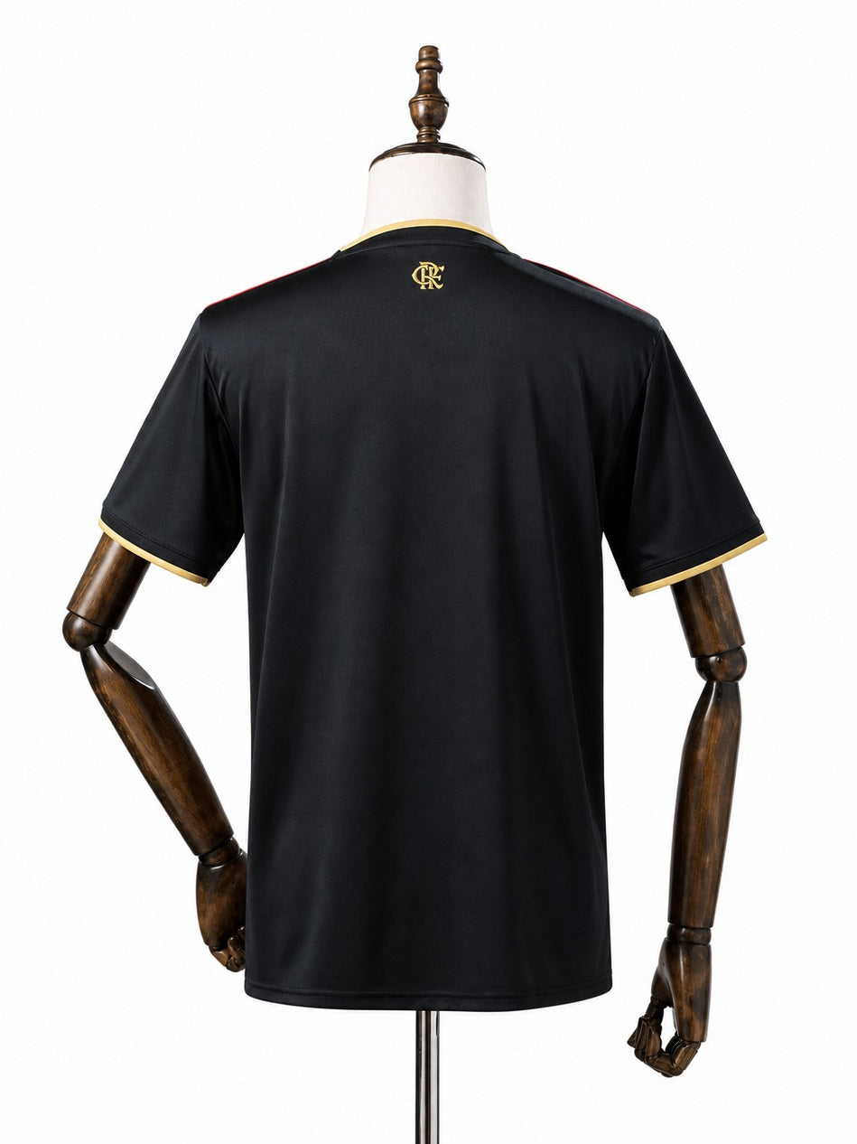Flamengo 25/26 Special Edition Jersey back wood mannequin white background
