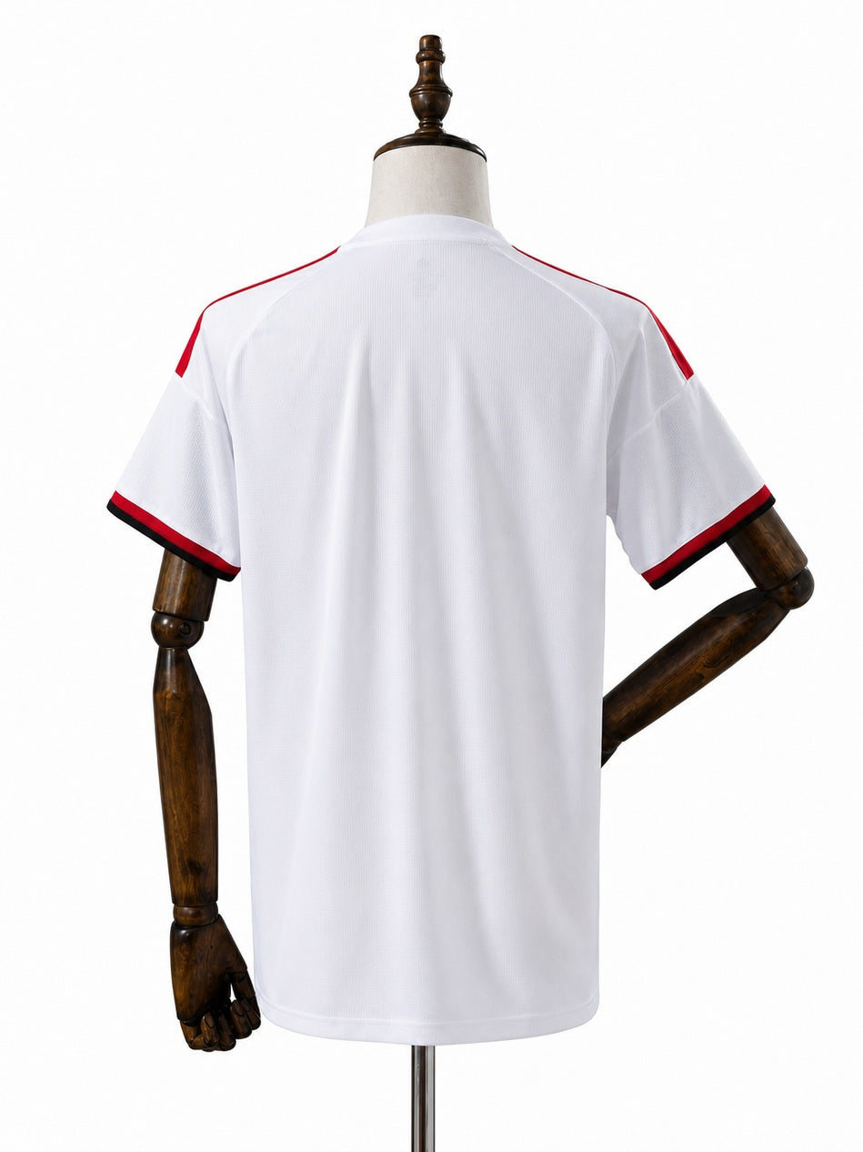 Flamengo 26/27 Away Jersey back wood mannequin white background