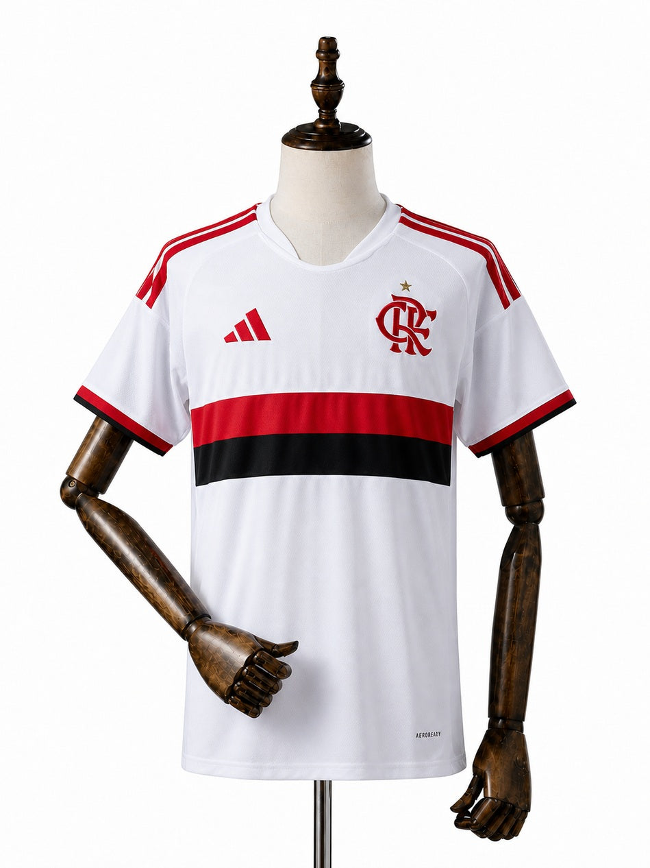 Flamengo 26/27 Away Jersey front wood mannequin white background