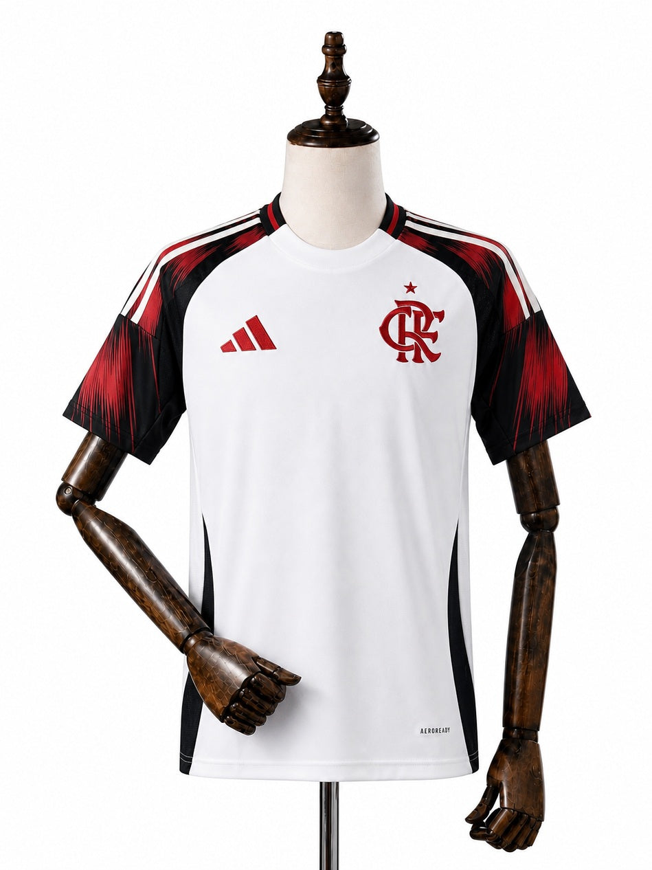 Flamengo Away Jersey front wood mannequin white background