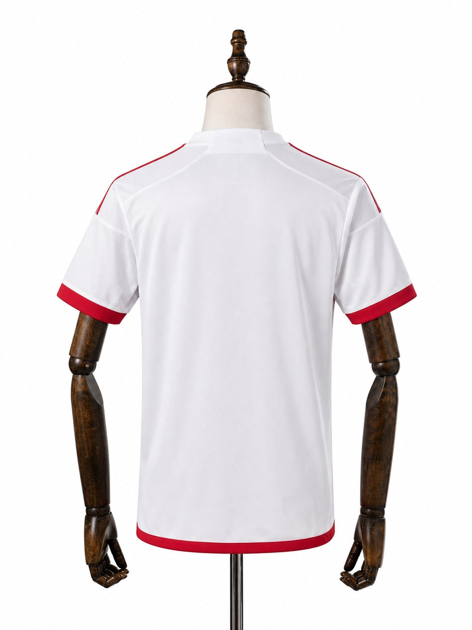 Flamengo away Kids kit back wood mannequin white background