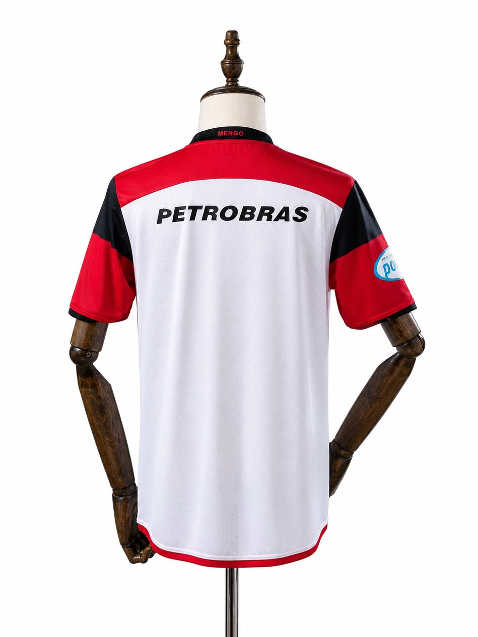 Flamengo Away Retro Jersey back wood mannequin white background