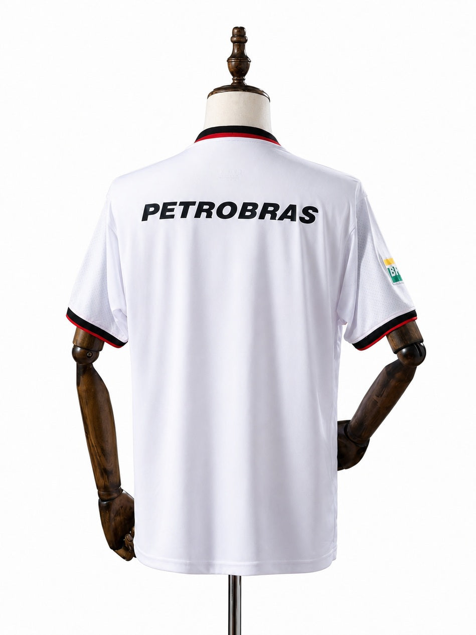 Flamengo Away Retro Jersey back wood mannequin white background