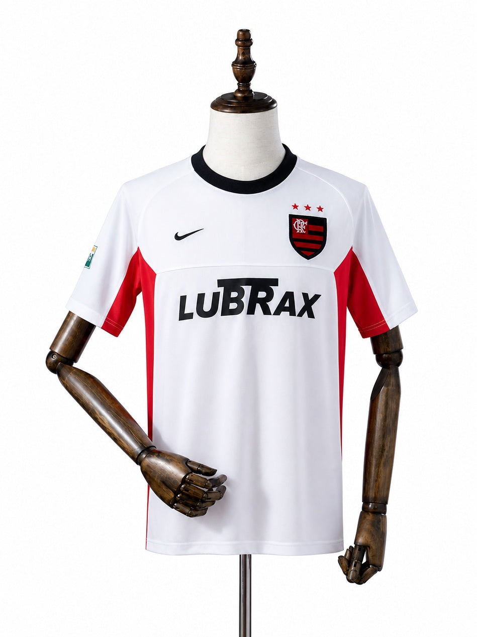 Flamengo Away Retro Jersey front wood mannequin white background