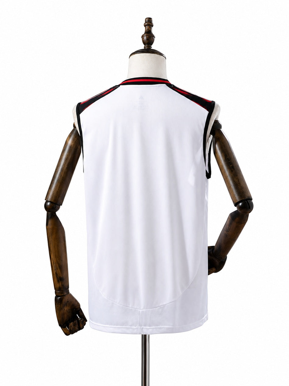 Flamengo Away Vest Sleeveless football jersey back wood mannequin white background