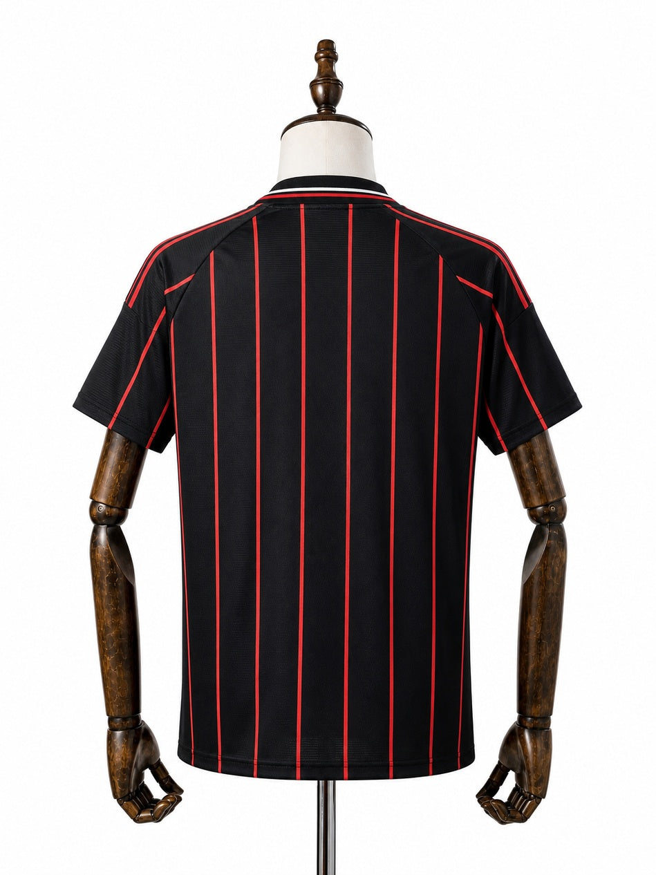 Flamengo Black Special Edition jersey back wood mannequin white background
