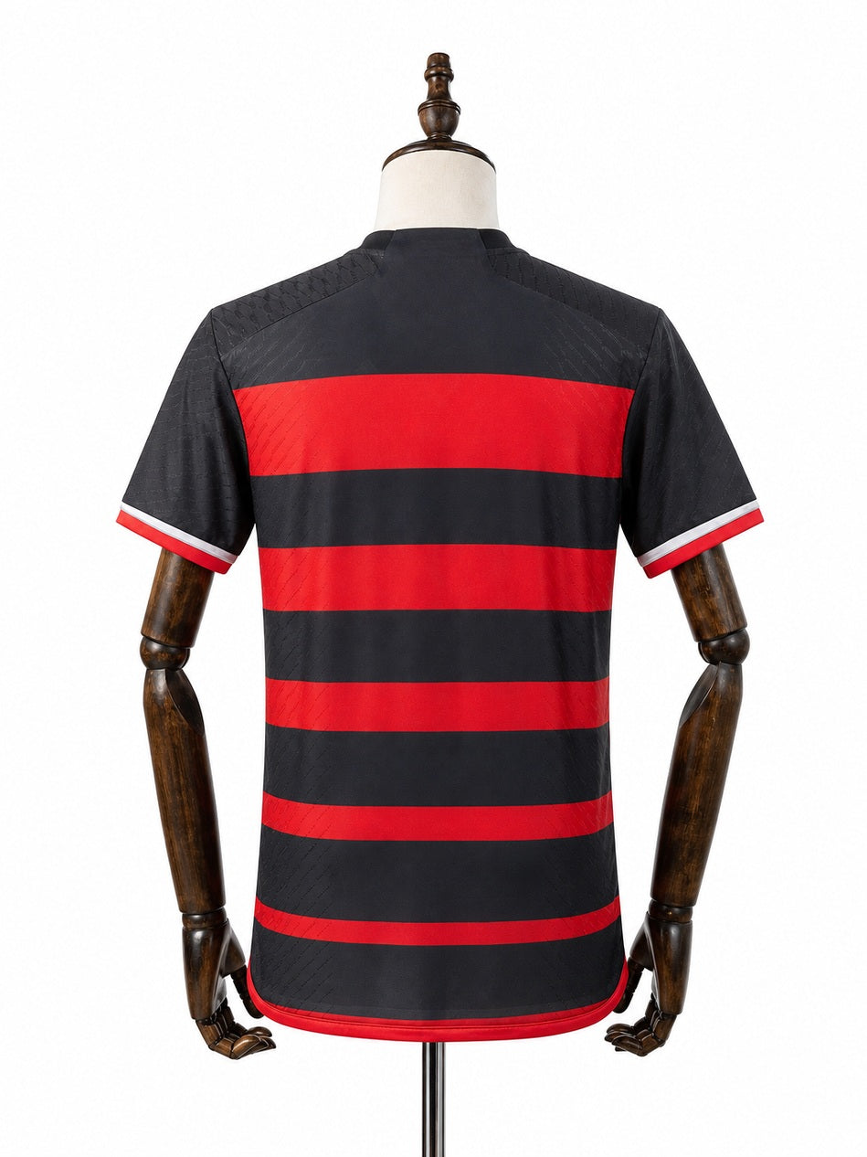 Flamengo CR Flamengo Home Premium Jersey 2024/25 back wood mannequin white background