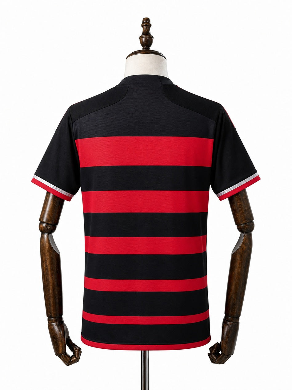 Flamengo home Jersey back wood mannequin white background
