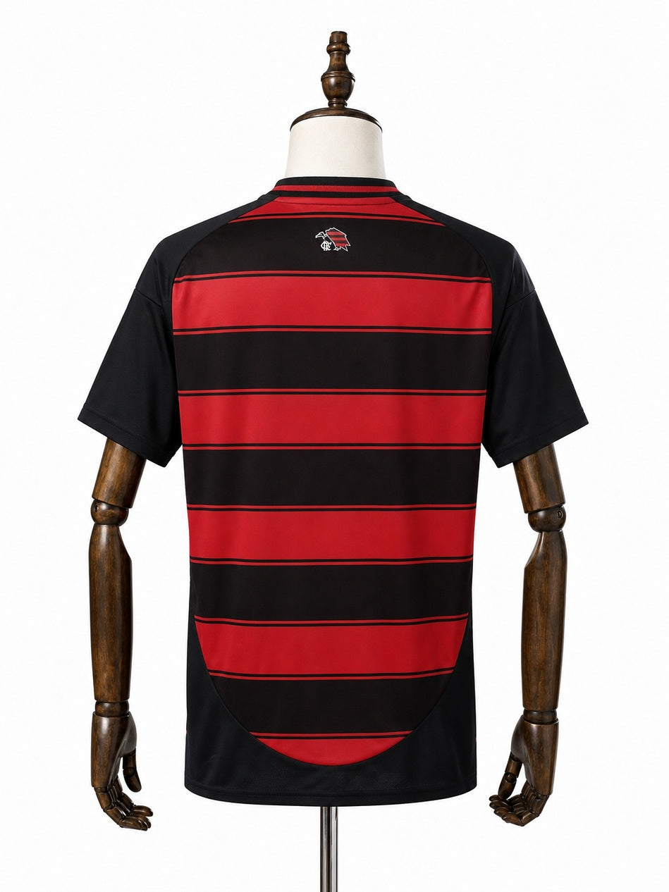 Flamengo Home Jersey back wood mannequin white background