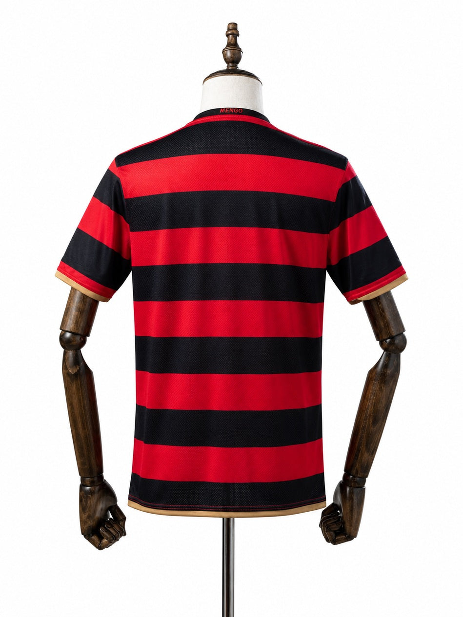 Flamengo Home Retro Jersey back wood mannequin white background