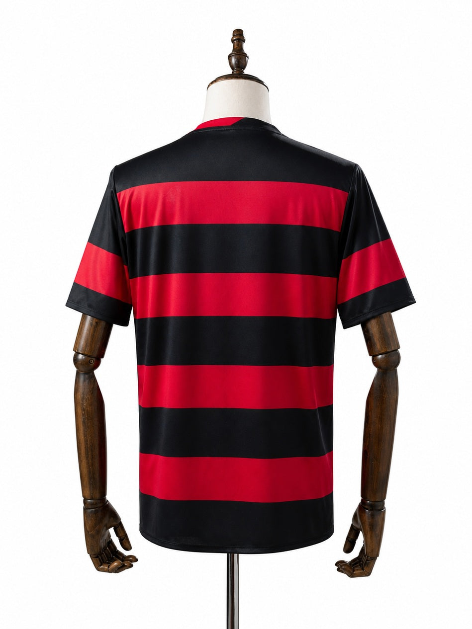 Flamengo Home Retro Jersey back wood mannequin white background