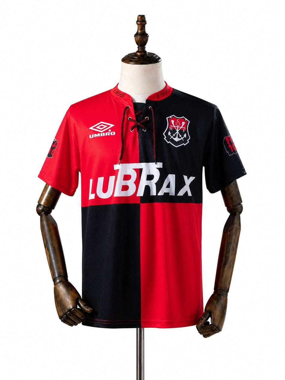 Flamengo Home Retro Jersey front wood mannequin white background