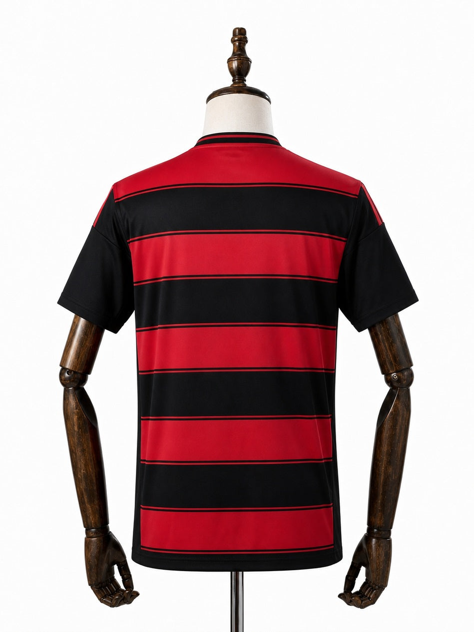 Flamengo Retro Jersey back wood mannequin white background