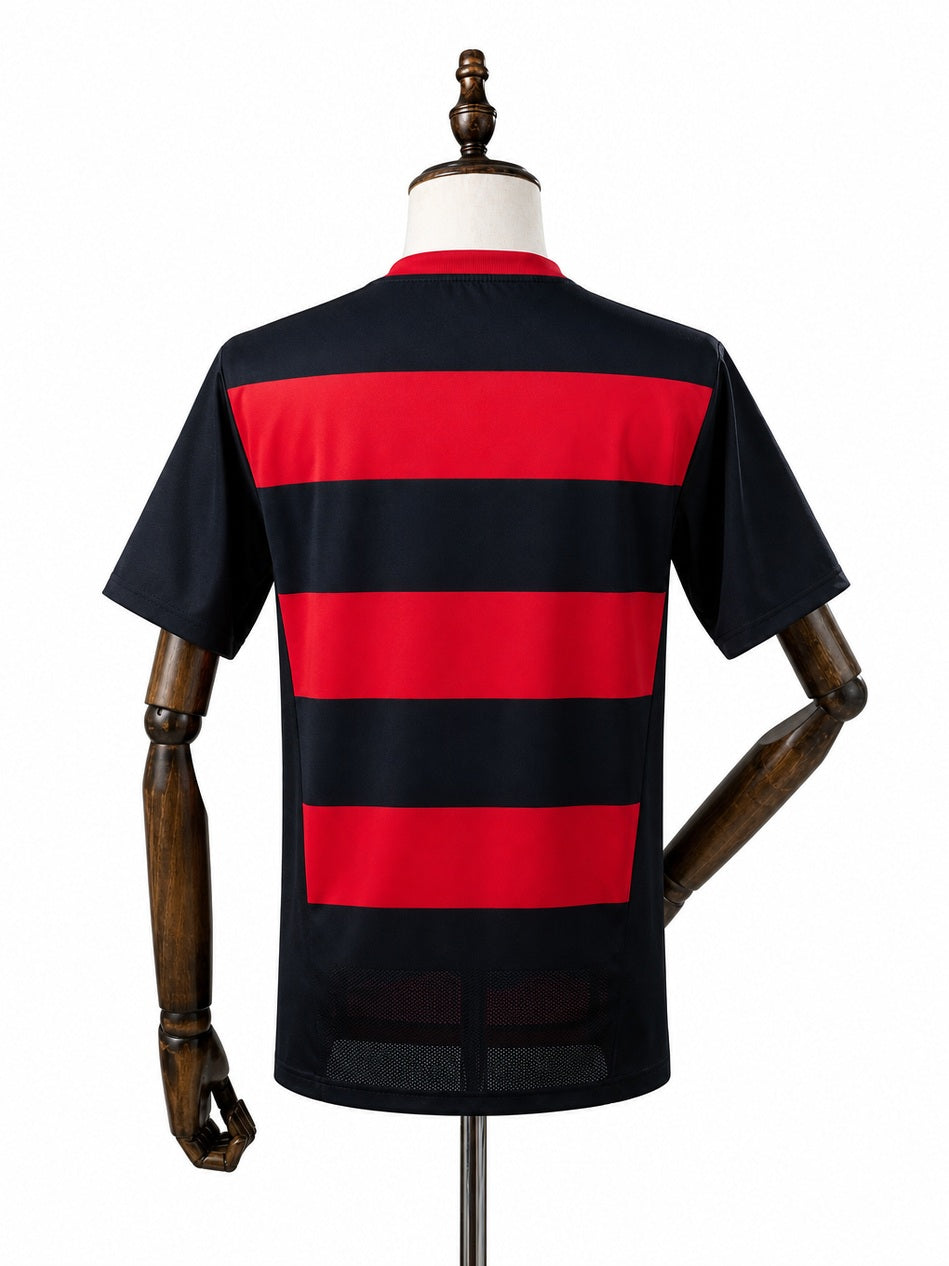 Flamengo Second Away Retro Jersey back wood mannequin white background