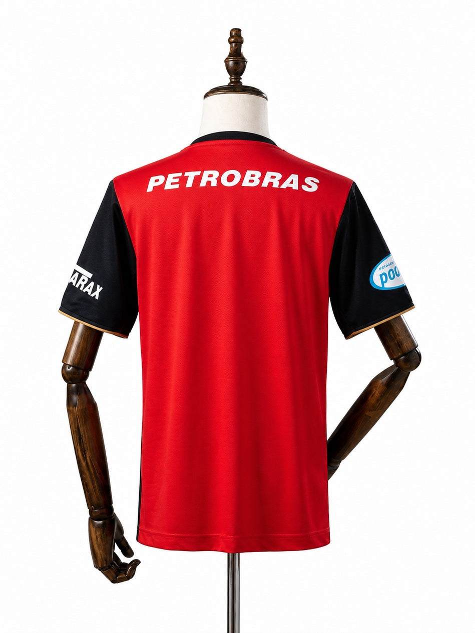 Flamengo Second Away Retro Jersey back wood mannequin white background